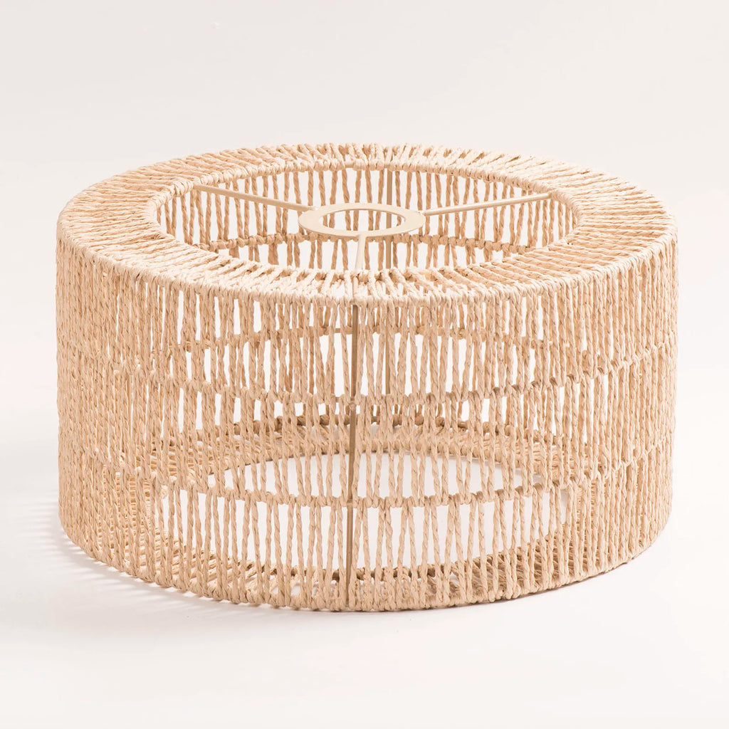 Boho Paper Rope Lampshade | Handwoven Pendant Light Shade Pendant Lampshade Zpaxo
