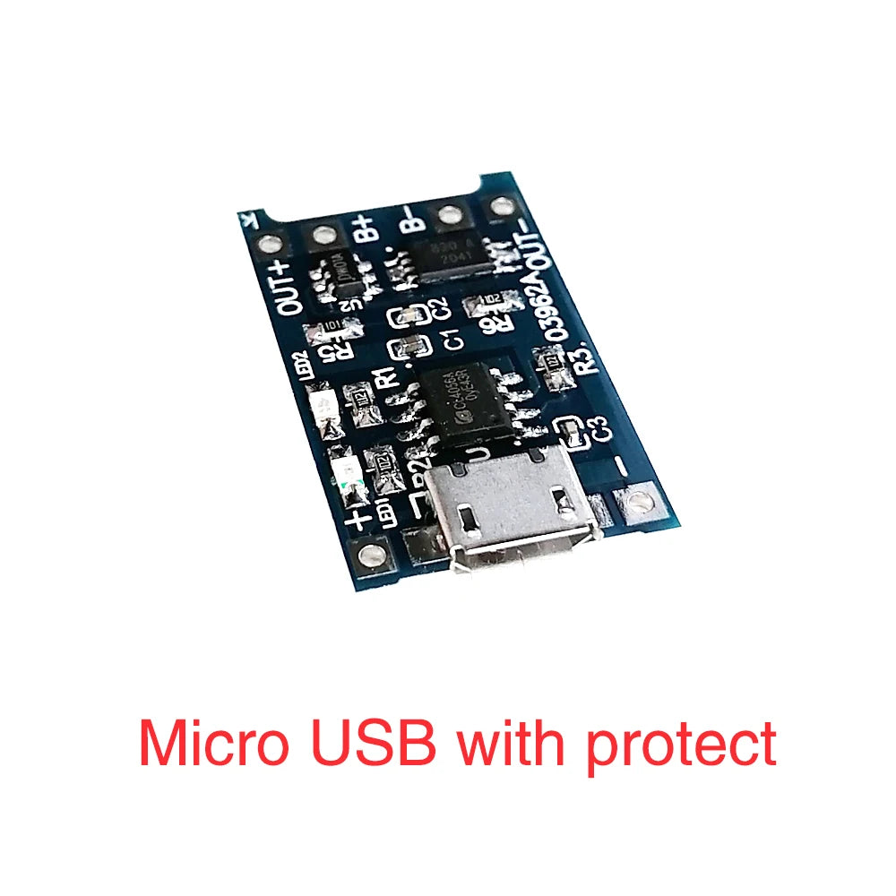 TP4056 5V 1A 18650 Lithium Battery Charger Module Charging Board with Protection Micro USB Type-C Battery Charger Board Module Zpaxo