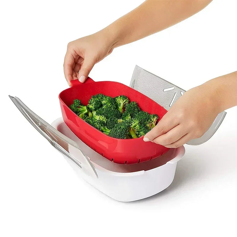 Microwave Steamer with Lid – Dumplings, Buns & Fish Steamer Microwave Steamer Zpaxo