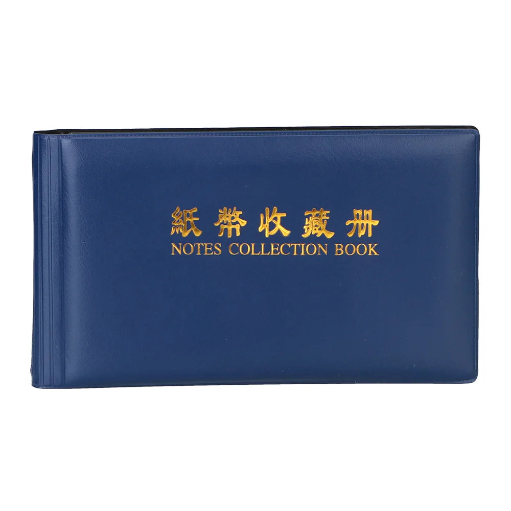 Money Banknote 30 Pages Paper Collection Album Pockets Protective Bag
