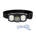 COB LED Headlamp USB Rechargeable Waterproof 3-Mode Torch