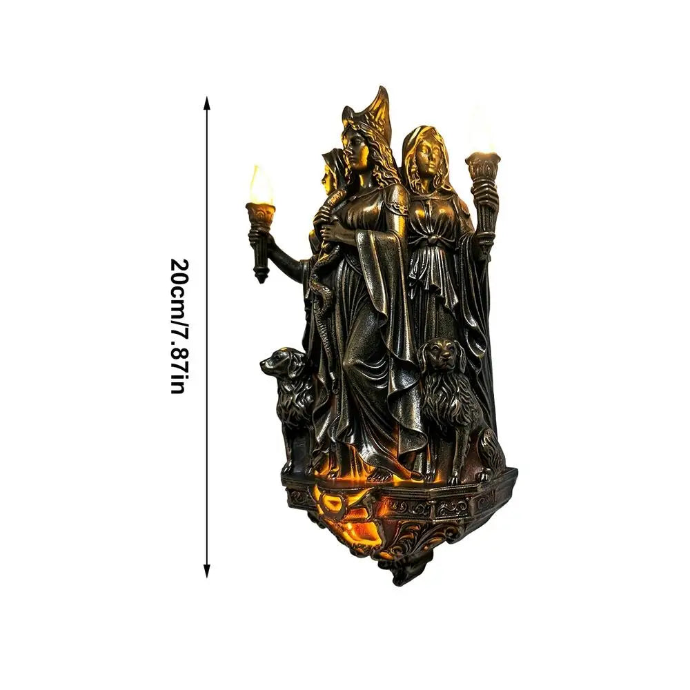 Sculpture Wall Sconce Decorative Gothic Statue Light Vintage Lamp Zpaxo A China Mainland
