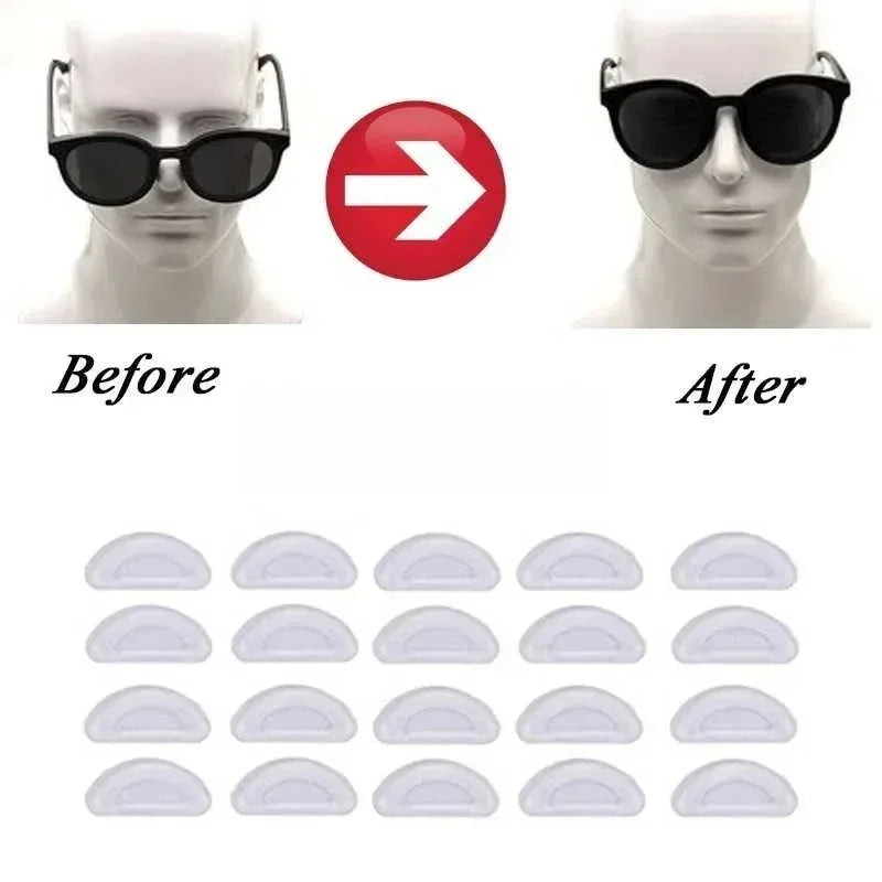 Adhesive Silicone Nose Pads for Glasses – Non-Slip, Clear