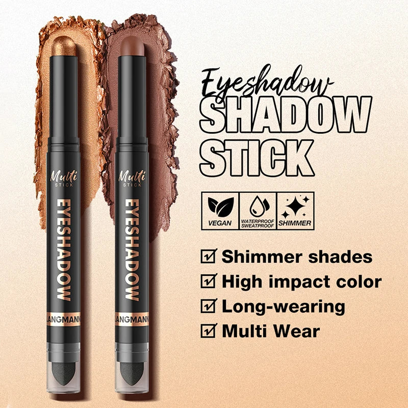 Glitter Brown Eyeshadow Pen Smoky Eyes Makeup Long Lasting Shimmer