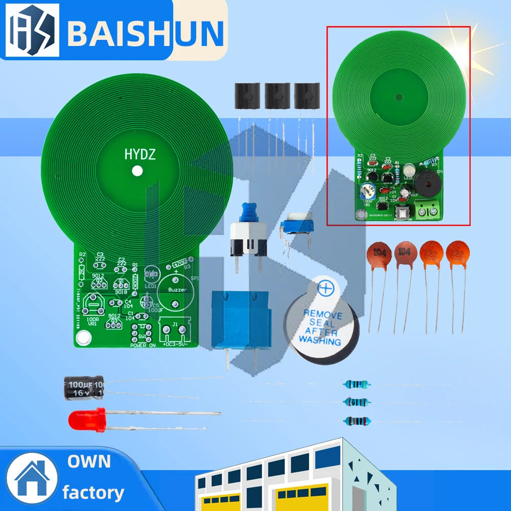 1PC 3V-5V DC Metal Detector Sensor Module 60mm Non-Contact Detection Board for DIY Hobby Projects Zpaxo