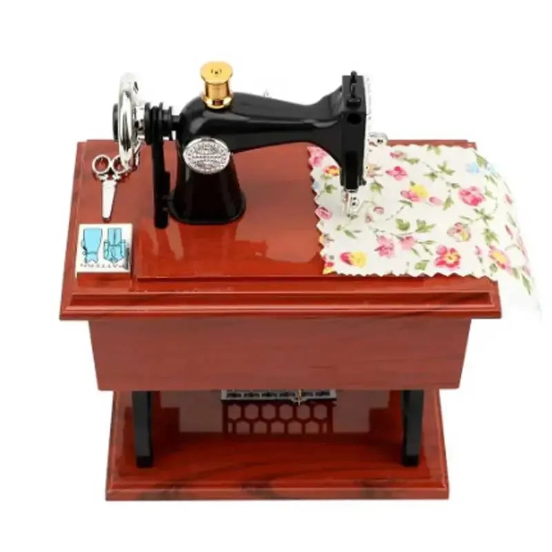Vintage Sewing Machine Music Box Bedroom Living Room Decorations Zpaxo