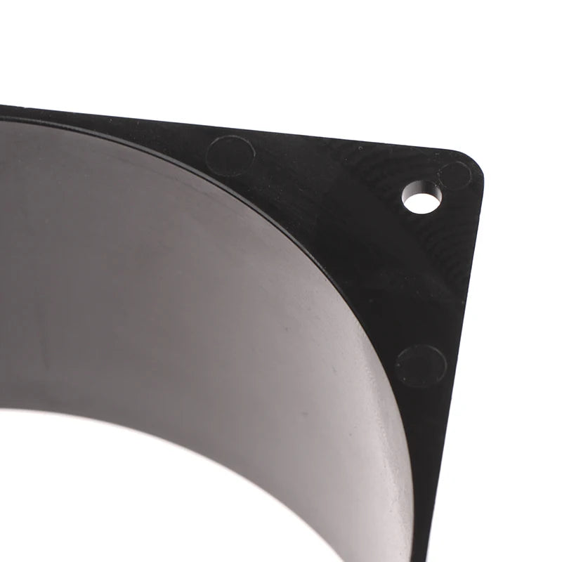 Black Square Flange Connector 75–150mm | ABS Plastic Duct Fitting