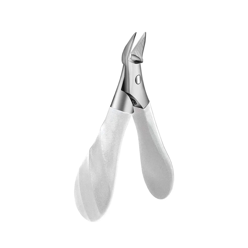 Professional Anti-Splash Slant Edge Nail Clipper Stainless Steel Eagle Beak Fingernail Clipper Trim Nails Manicure Tool Zpaxo White