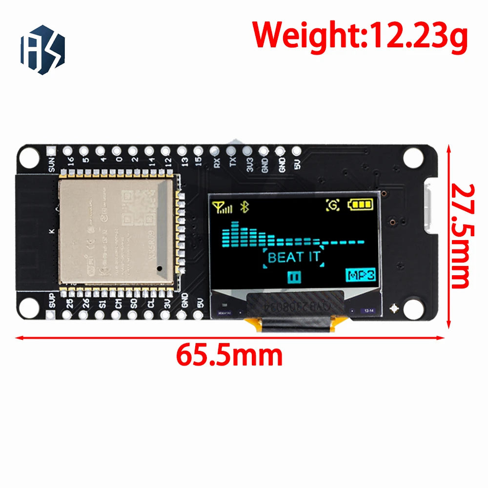 0 96 OLED ESP32 Board ESP-32 Dual-mode Wifi Bluetooth Compatible Zpaxo