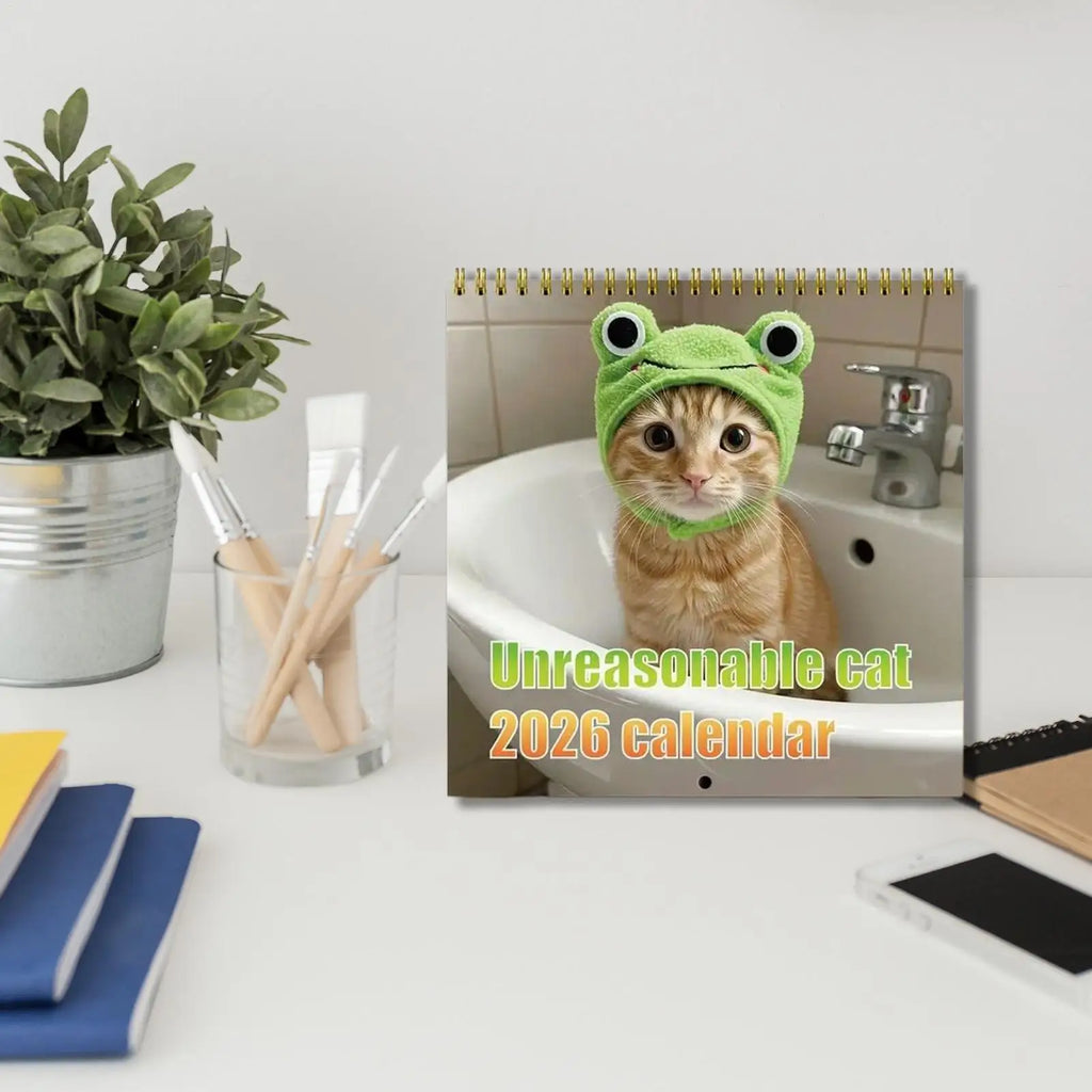 2026 Cat Calendar 2026 Wall Calendar Schedule Planner for Holiday Dates Christmas New Year Office Home Kids Adults Family Zpaxo