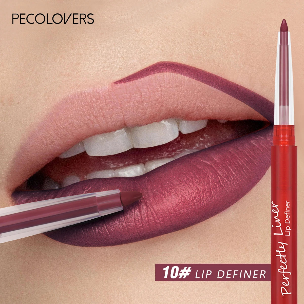 1PC Rich Pigmented, Waterproof, Silky, Durable, Non-stick Cup, Creamy Matte Lip Liner, Perfect for Date and Daily Use Zpaxo 10r