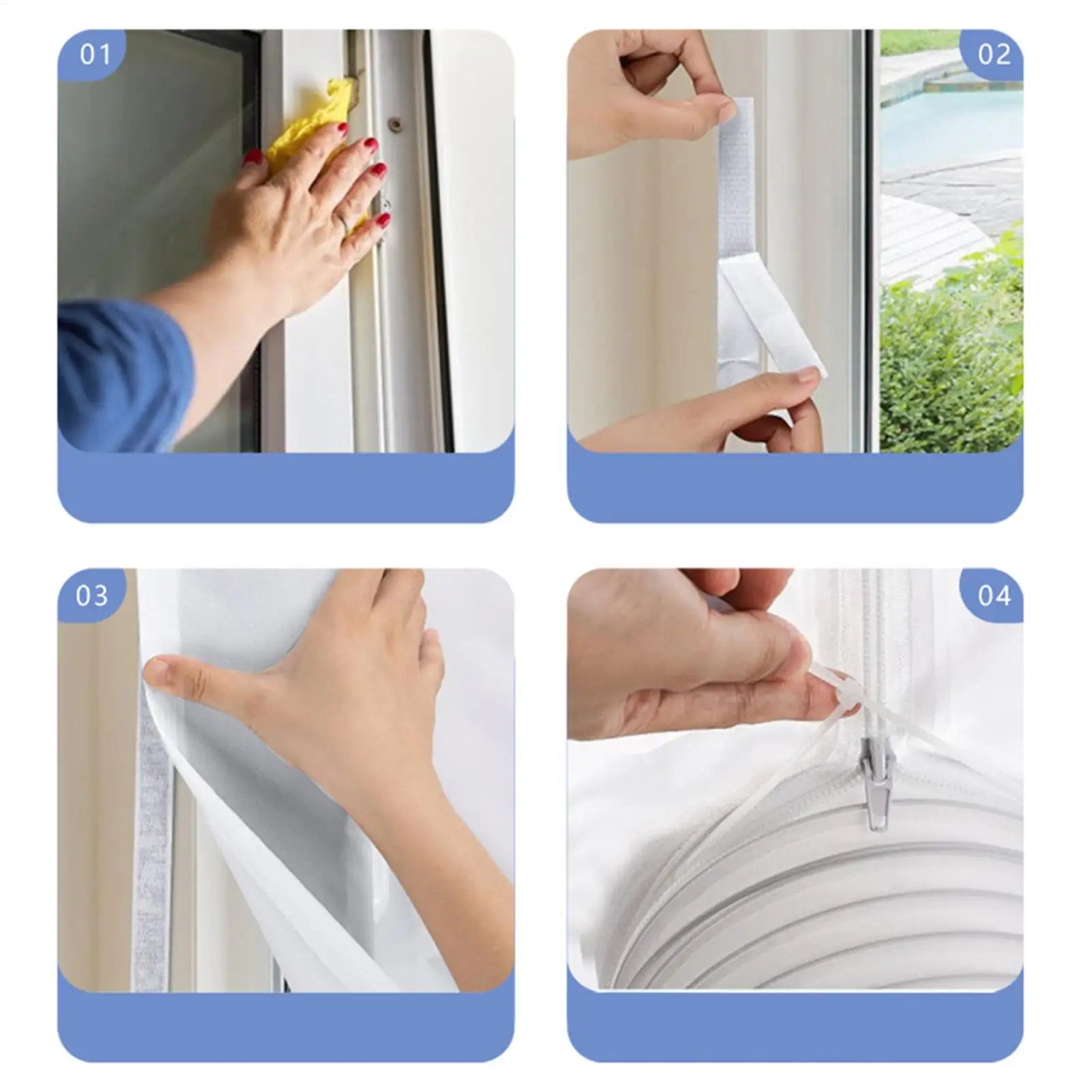 Portable AC Window Sealing Waterproof Air Conditioner Vent Blocker