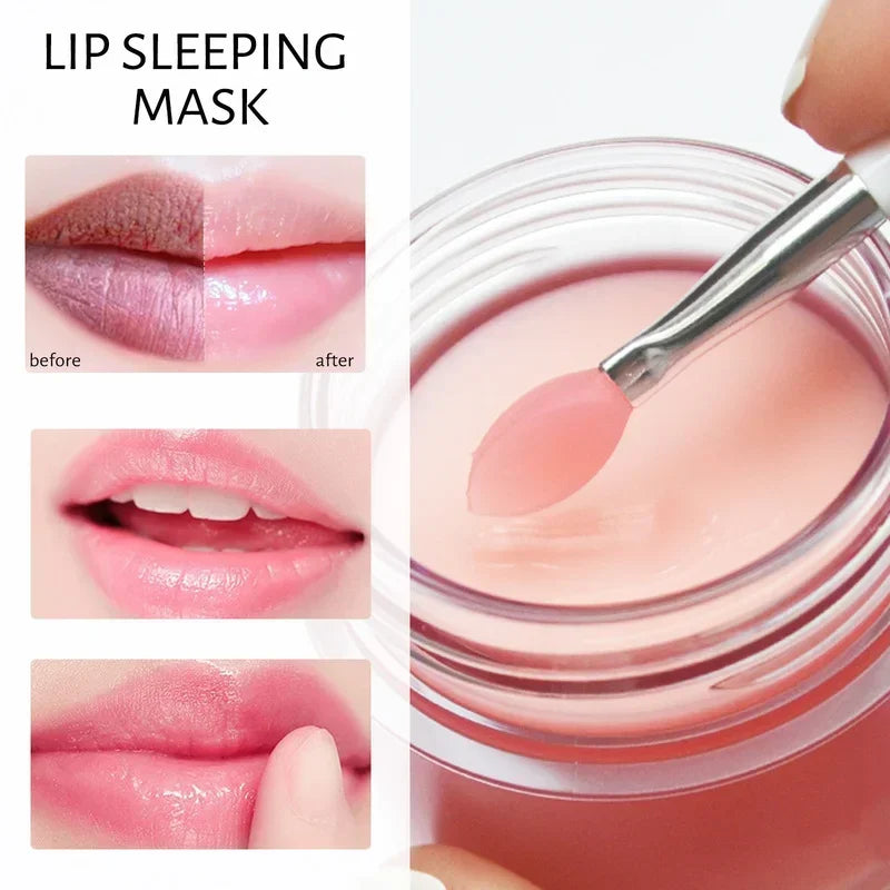 Korea lips care lip sleep mask night sleep hydrated maintenance lip balm pink lips whitening cream nourish protect cherry 3g Zpaxo