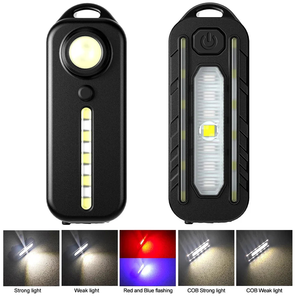 USB Rechargeable LED Warning Light – Bike Tail & Clip-On Torch