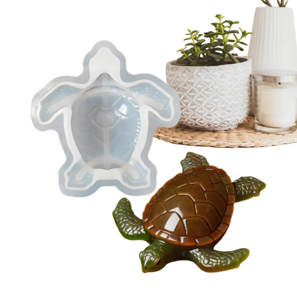 Turtle Silicone Mold 3D Tortoise Resin Candle Soap Plaster Mould DIY