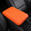 Thick Car Armrest Mat Comfortable Soft Center Console Cover Anti-slip Zpaxo Orange
