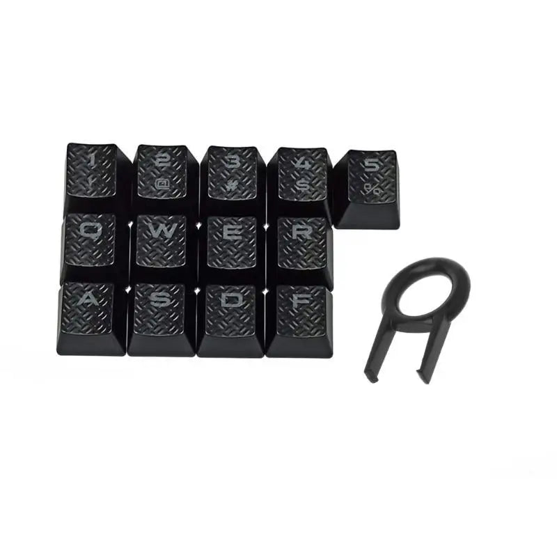 652F 13PCS ABS Backlit Keycaps OEM Profile for Mechanical Keyboard DIY Best for Gamer Zpaxo BK CN