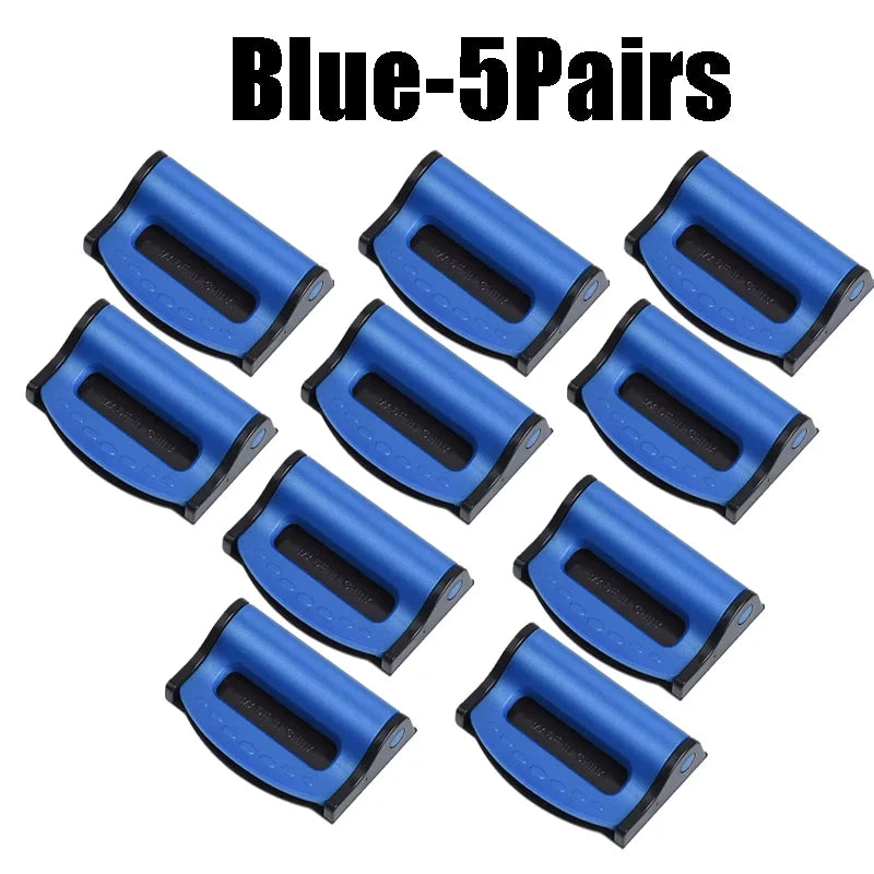 Universal Car Seat Belt Clip Anti-slip Buckle Simple Secure Fastener Zpaxo Blue -5Pairs