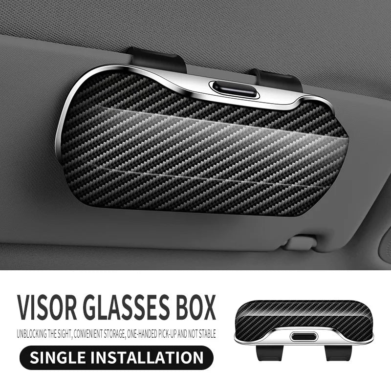 Car Glasses Box Portable Sunglasses Holder Driving Eyeglass Case Sun