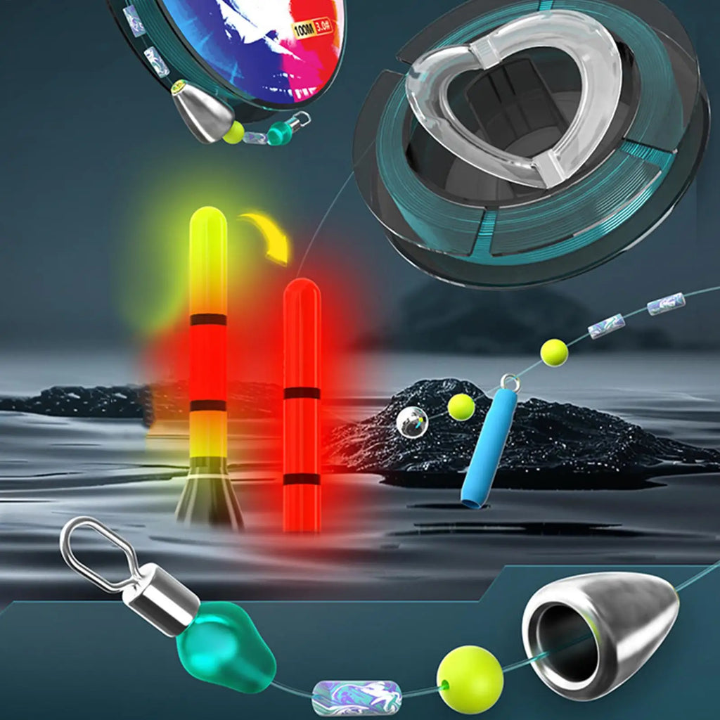 Fishing Bobbers Automatic Line Rig 100M Sensitivity Bite Flash Float