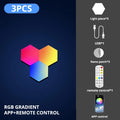 Smart LED RGB Wall Lamp Hexagonal Quantum Night Lights APP Bluetooth Zpaxo 3PCS USB Plug