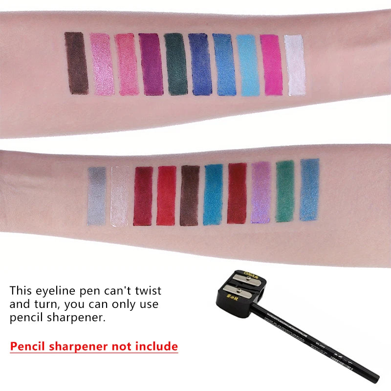 Waterproof Black Brown Eyeliner Gel Pencil Matte Smooth Eye Shadow Highlighter Pens Non-Smudge Easy Wear Eyeliner Pen Makeup Zpaxo