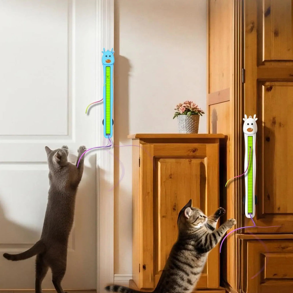 Automatic Cat Toy Wall Mounted Interactive Flying Rope Rechargeable