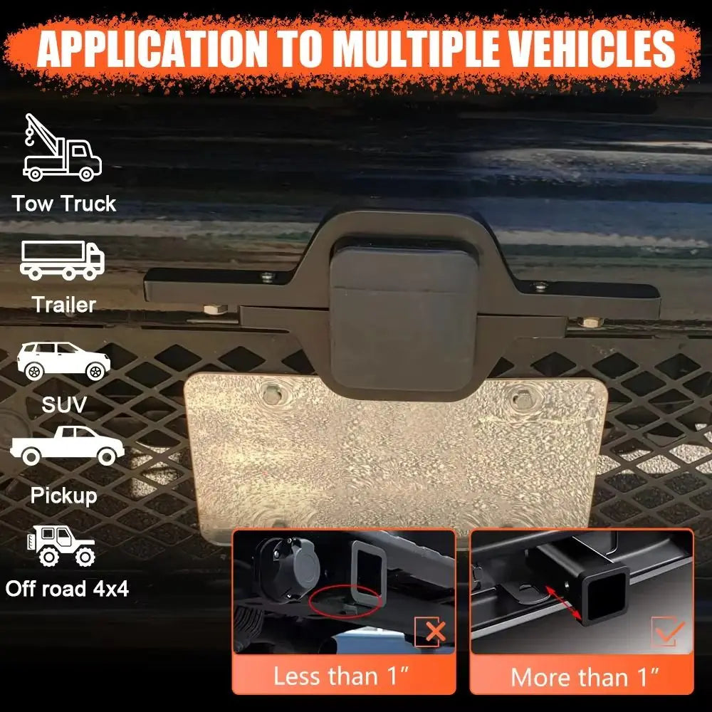 Waterproof Tow Mounting Bracket Universal Mount Reverse Road Work Zpaxo