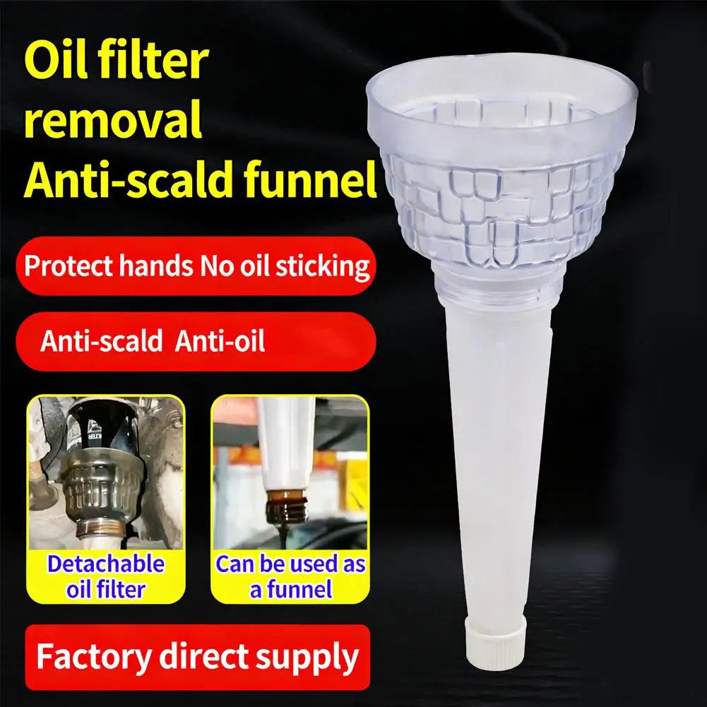 Universal Car Oil Funnel Filter Tool – No-Spill Refueling Auto Oil Funnel Tool Zpaxo