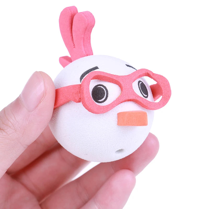 Cute Glasses Chicken Car Antenna Pen Topper Aerial EVA Ball Decor Toy