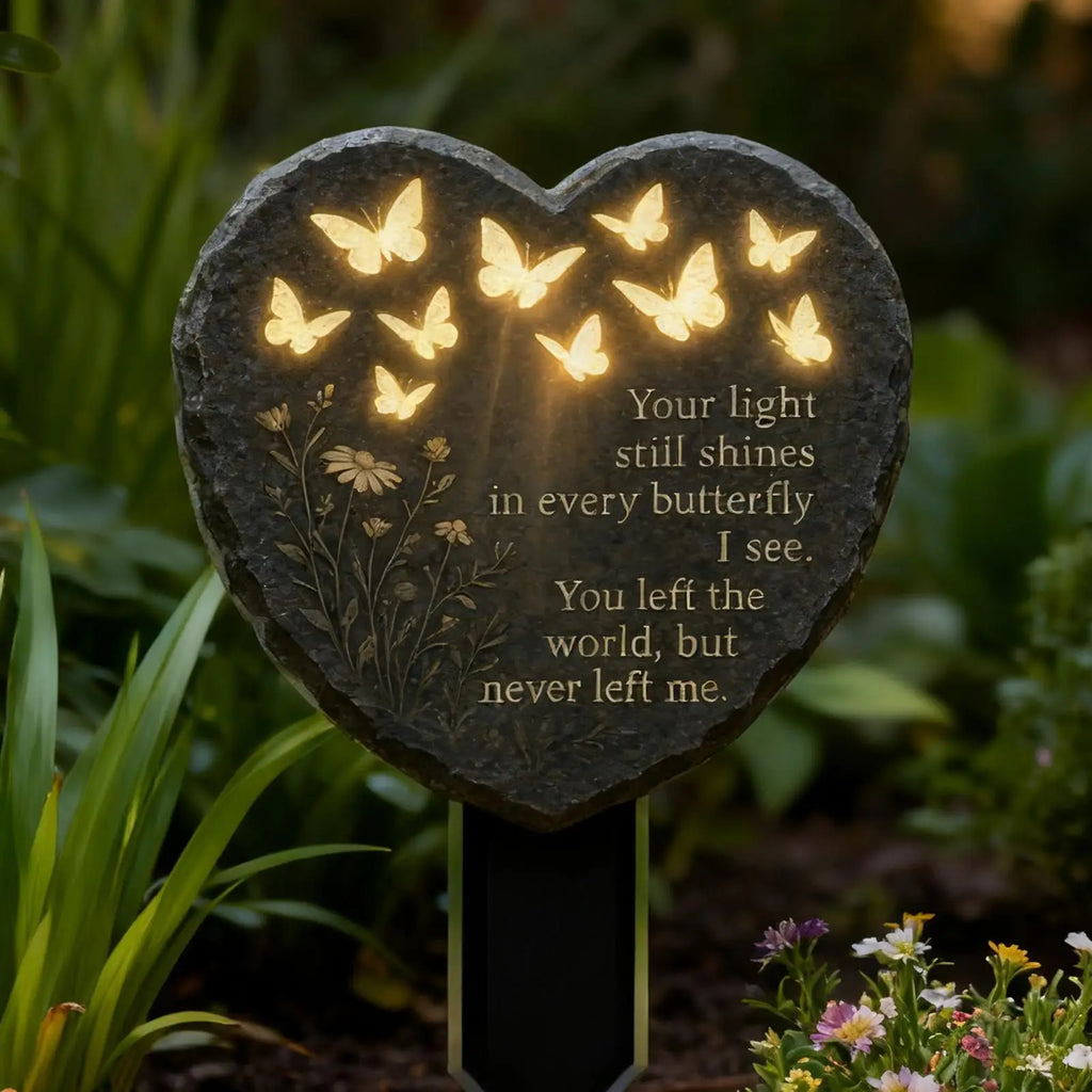 Grave Decorations 2D Acrylic Heart Decoration Butterfly Flower Carved