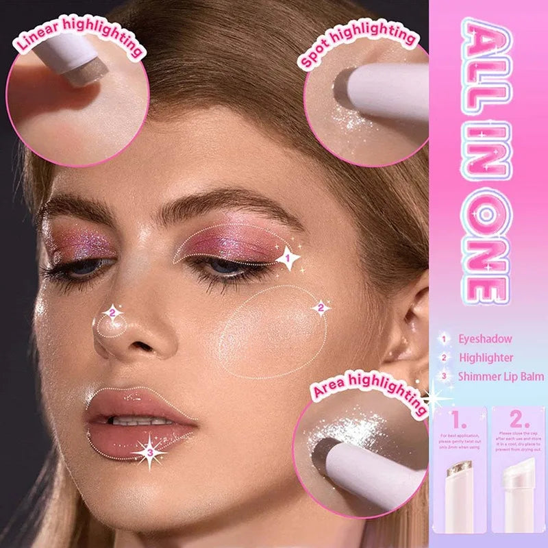 Watery Jelly Eyeshadow Stick Multi-color Pearlescent Glitter