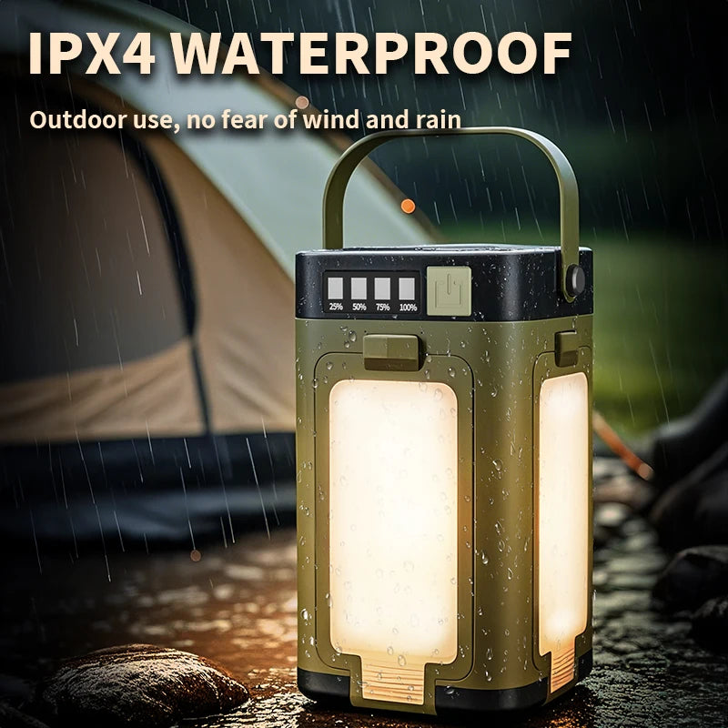 Solar Outdoor Portable Camping Light Charging Foldable 2000mah Power Zpaxo