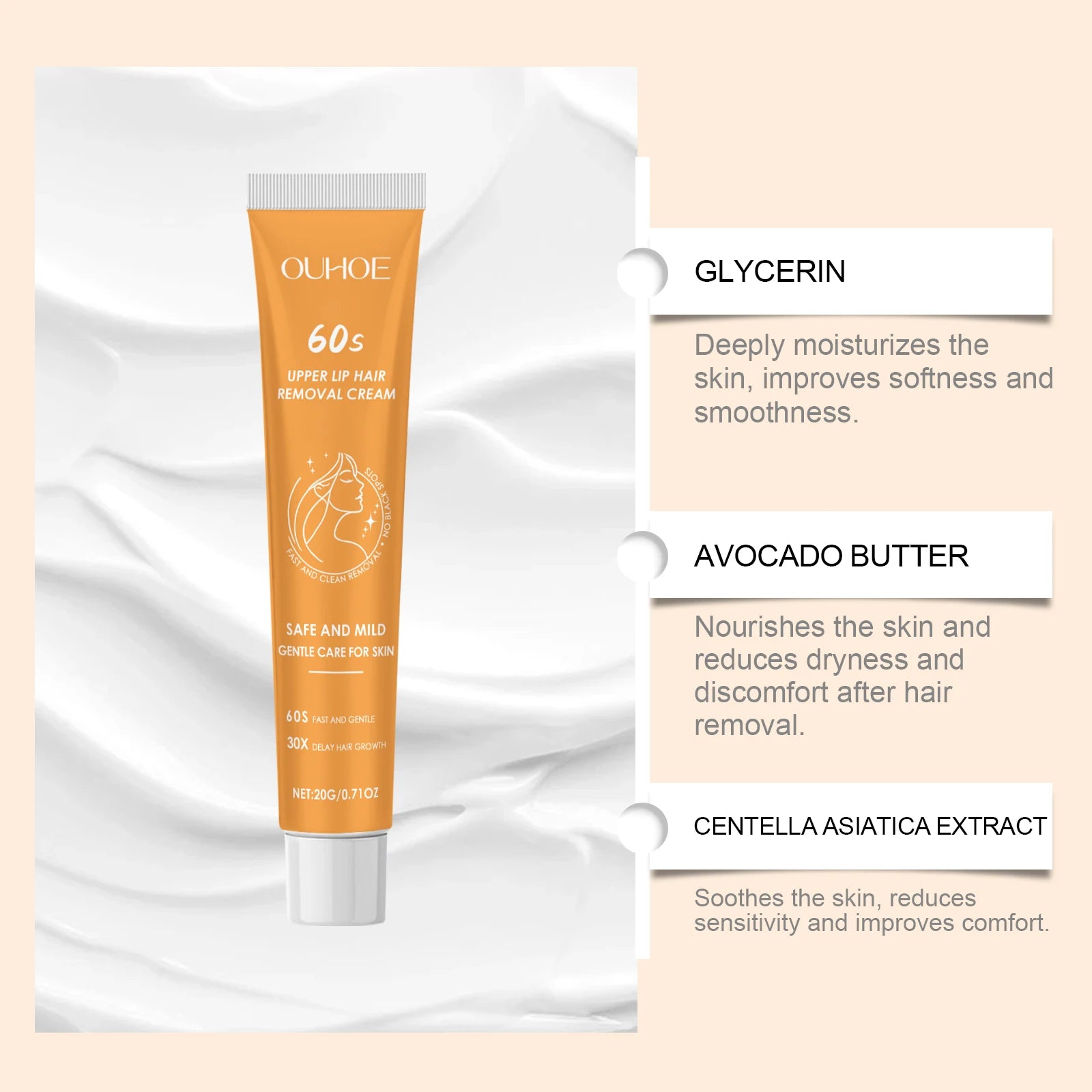 Hair Removal Creams Fast Gentle Removal Skin Care Whitening Clear Lip Hair Underarm Depilation Cream For Women Beauty Zpaxo