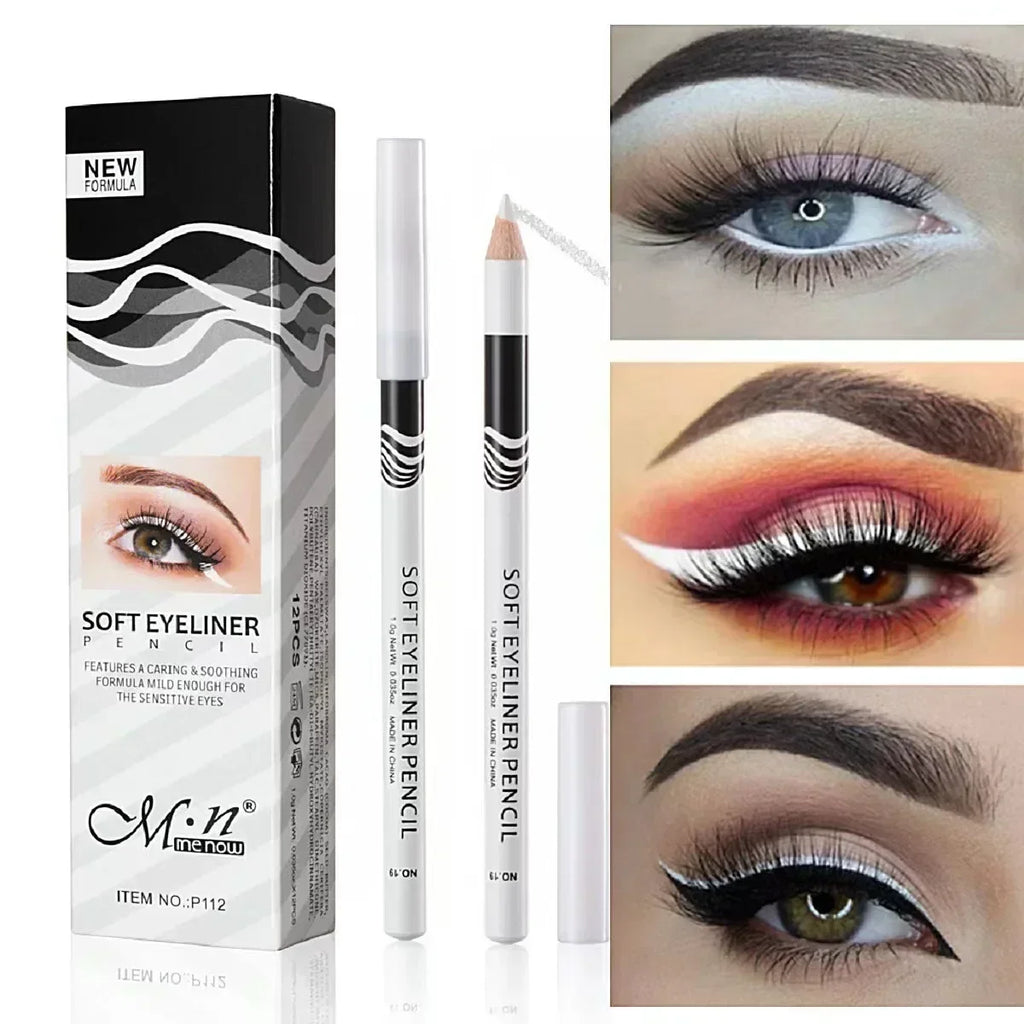 White Eyeliner Makeup Lasting Smooth Matte Pencileasy Wear Eyes