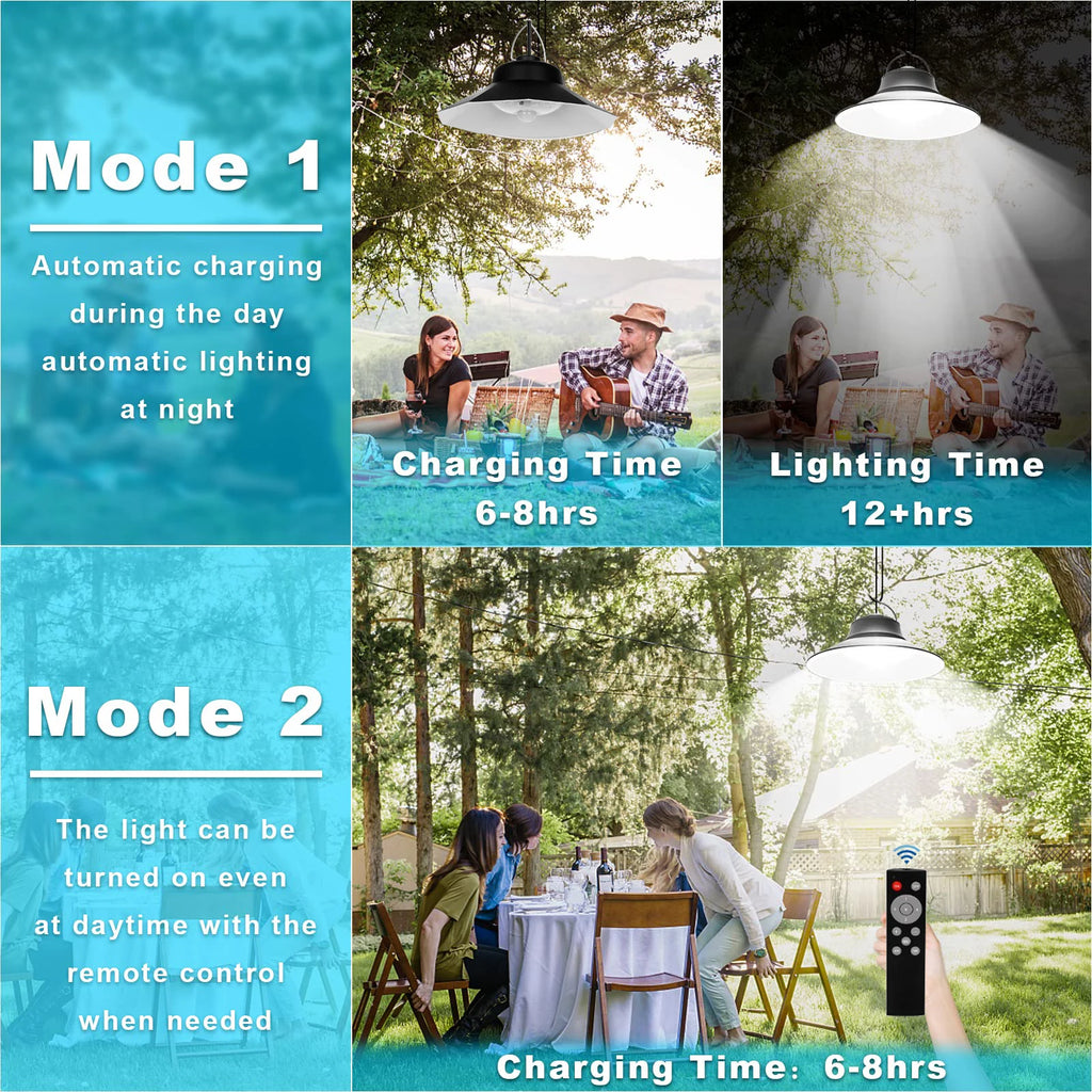 Solar Pendant Light Motion Detector Outdoor Indoor Shed Lamp Zpaxo