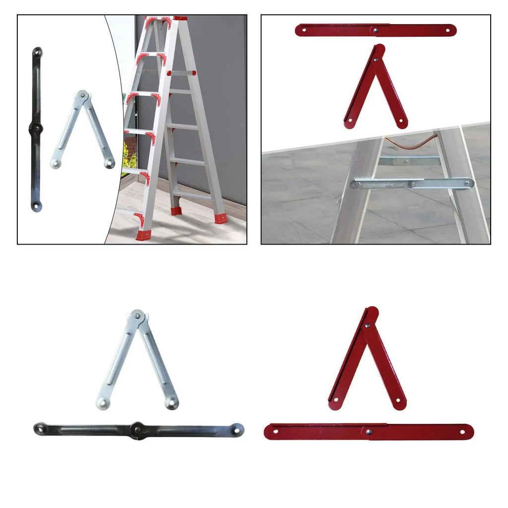 2x Ladder Leveler Accessories Attachment Metal Bracket Fixed Support Folding Step Ladder Hinge Herringbone Ladder Rod Zpaxo