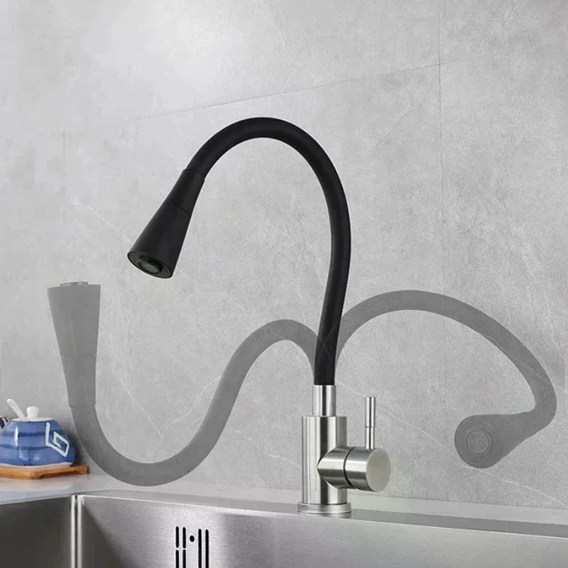 Sink Faucet 360 Rotatable Universal Kitchen 2 Outlet Modes Silicone Zpaxo