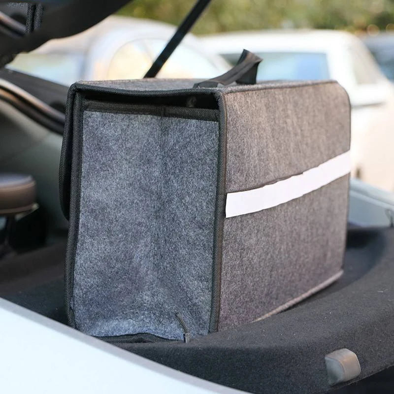 Car Trunk Organizer Collapsible Soft Felt Storage Box Cargo Container
