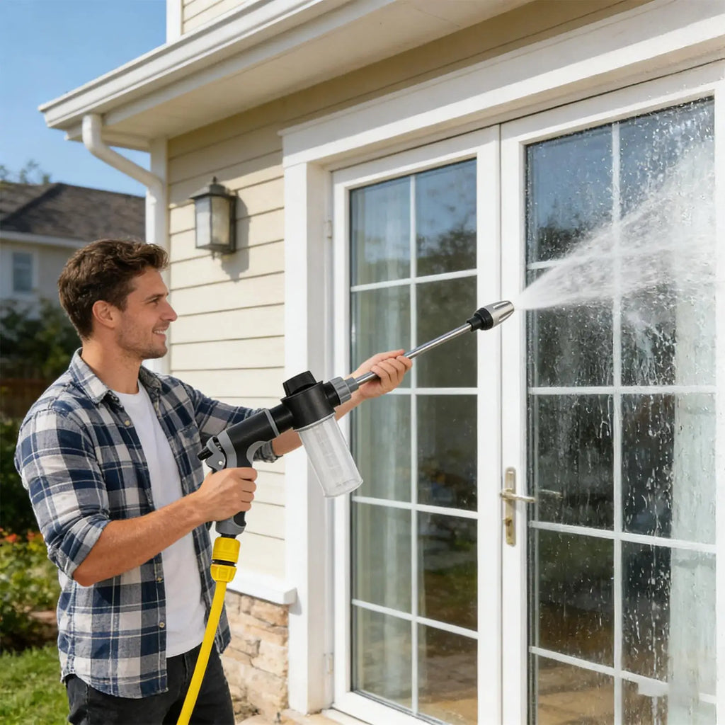 Pressure Garden Hose Nozzle Adjustable Spray Patterns Power Washer