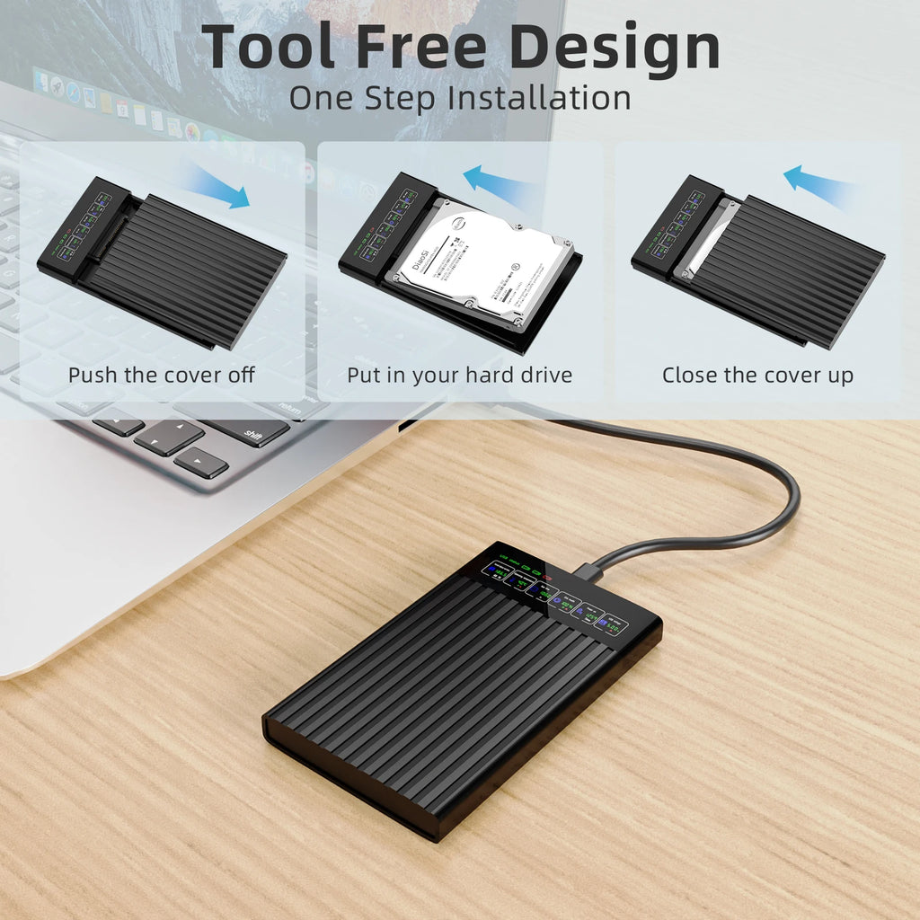 HDD SSD Case 2.5 inch SATA Box USB 3.1 HDD Enclosure 6Gbps Mobile Hard Drive Cases For PC Zpaxo