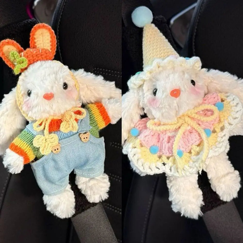 Cartoon Car Seat Belt Cover Long-eared Rabbit Anti Slip Shoulder Zpaxo