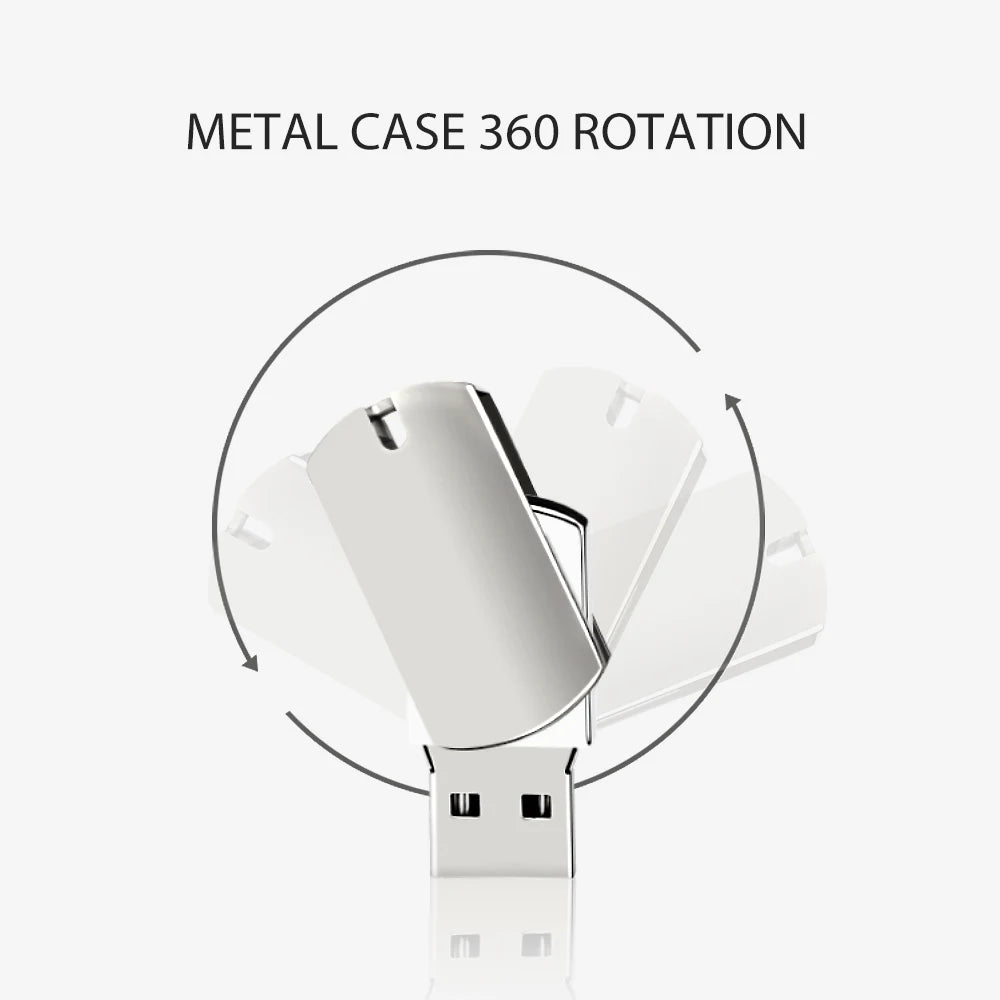 Zsuit Rotating USB Drive 64GB Pen Drives 32g High Speed Memory Stick 3.0 Metal USB Flash Drive Free Logo 128GB Computer U Disk Zpaxo