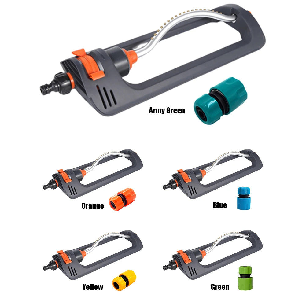 Automatic Oscillating Sprinkler 4 Modes Aluminum Tube Swing 19 Hole Zpaxo