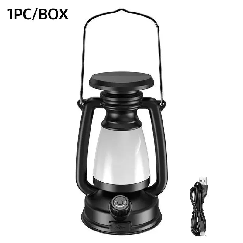 Retro Horse LED Desk Lamp – Rechargeable Camping & Decor Light