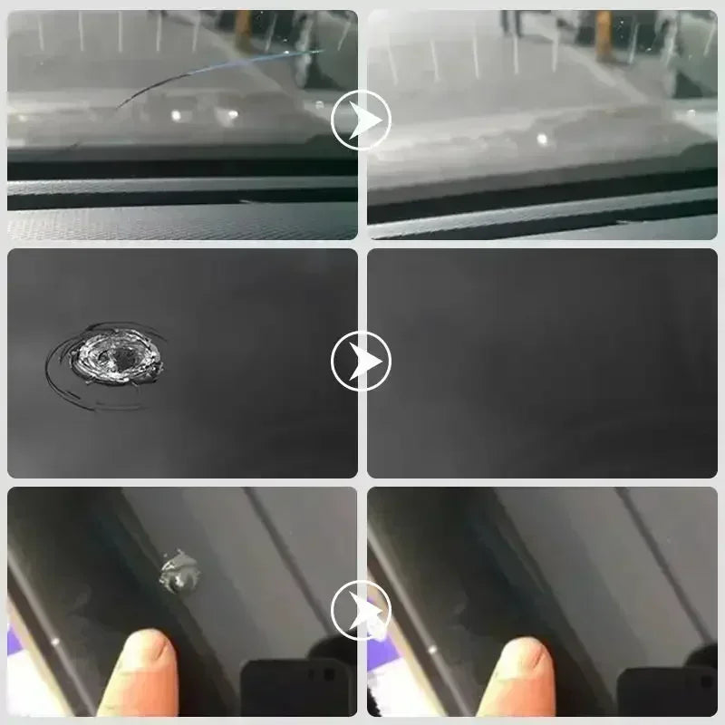 Windshield Repair Kit – Crack & Scratch Restore Fluid + Curing Film