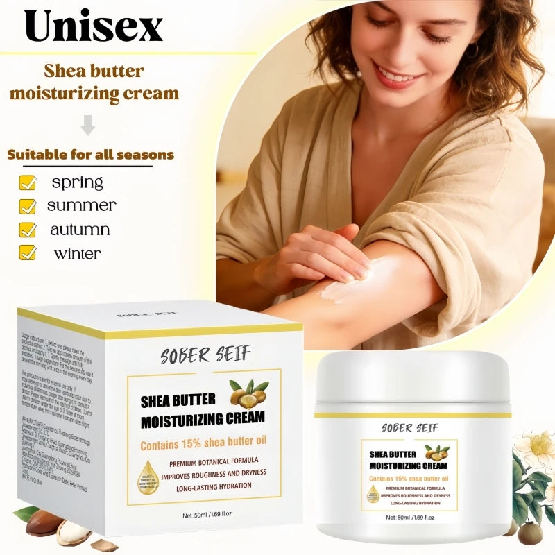 50ml Deep Hydrating Nourish Cream Shea Butter Hyaluronic Acid Ceramide Repair Skin Damage Anti‑Dryness Moisturizer Zpaxo
