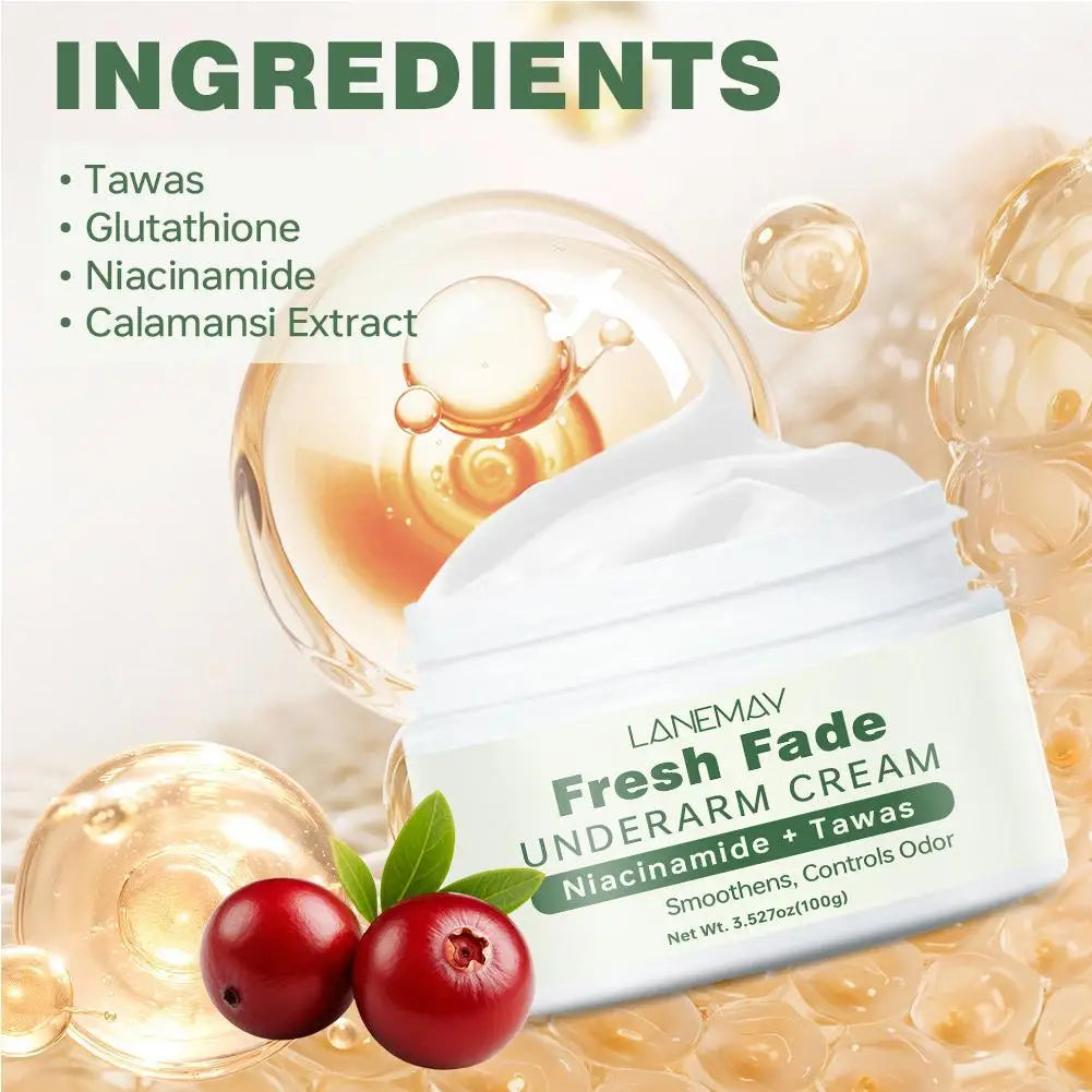 Fresh Fade UNDERARMCREAM Cream Niacinamide Brightens,Smoothens,Controls Odor Underarm Skin Care Moisturizing Body Lotion 100g Zpaxo