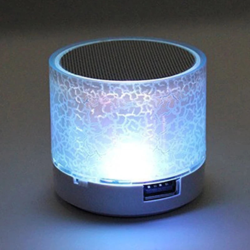 Wireless Bluetooth Speaker Crack LED Light USB SD Card Subwoofer For Computer Smartphone Portable Outdoor Music Player Sound Box Zpaxo