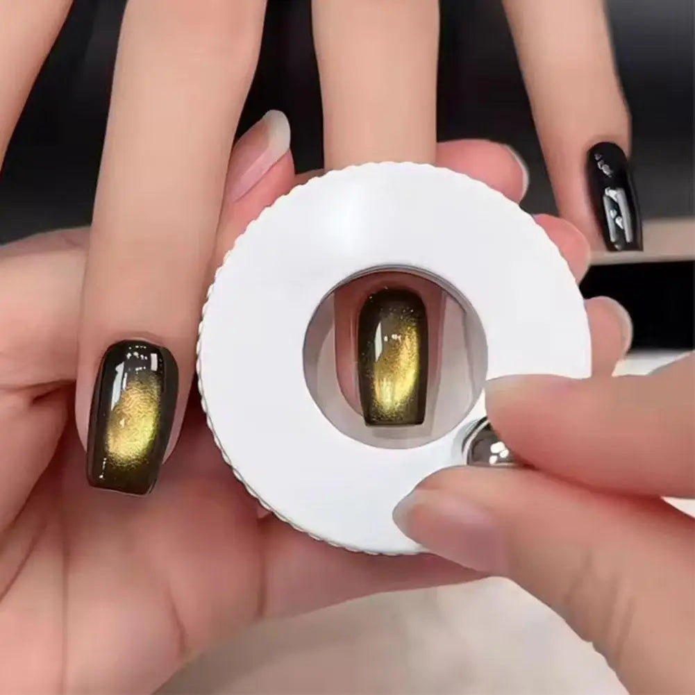 360° Rotating Cat Eye Nail Magnet Tool | Glass Bead & Wide Light Nail Art Magnet Tool Zpaxo